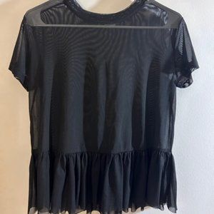 Cotton Candy LA - Mesh Peplum shirt - Size Medium